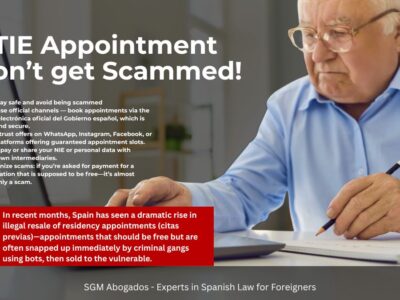 sgm abogados TIE Appointment Don’t get Scammed!