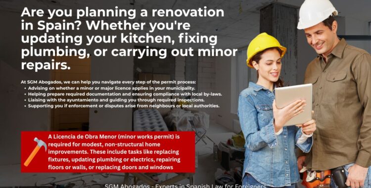 sgm abogados Are you planning a renovation in Spain Whether you're updating your kitchen, fixing plumbing, or carrying out minor repairs.