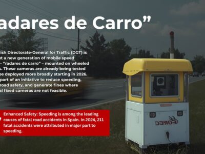sgm abogados The DGT is rolling out a new generation of mobile speed cameras – “radares de carro” – mounted on wheeled platforms.