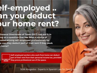 sgm abogados Self-employed .. Can you deduct your home rent